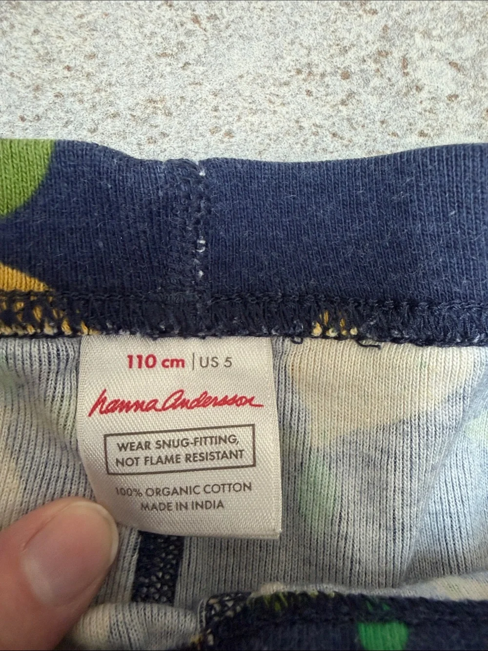 Hanna Andersson Short John Navy Lemon Print Short Pajama Set
